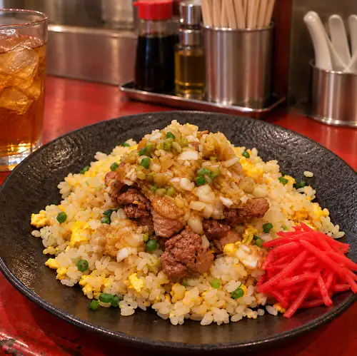 Homemade char siu and egg fried rice