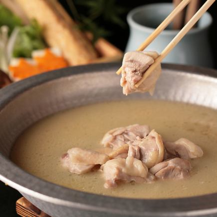 【3H飲放】地鶏水炊き鍋×自慢のお造り3点盛りや低温調理和牛『灯』全8品5740円⇒5000円