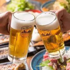 《期間限定》当日OK◎ゆったり３時間生ビール付き！『3時間飲み放題』3480円⇒2980円