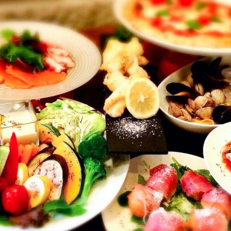 【Croppa宴会方案】2小时【含无限畅饮】开胃菜☆披萨、意大利面等8种 5,500日元