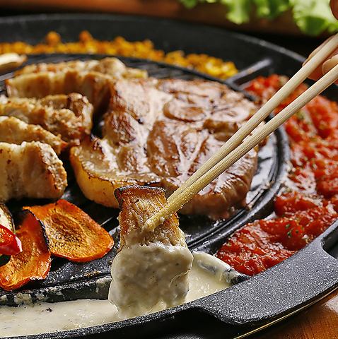 All-you-can-eat Samgyeopsal plan: Men 2,980 yen / Women 2,780 yen ~