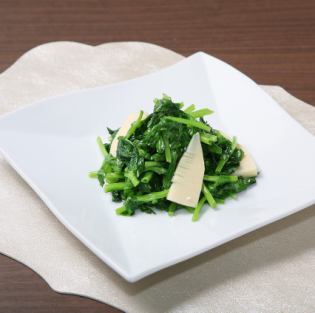 Stir-fried seasonal greens