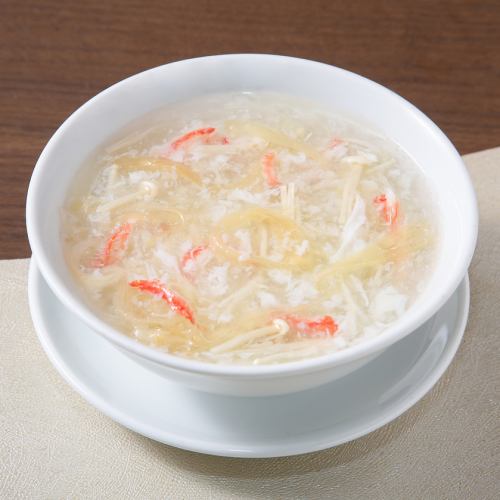 Shark fin soup with crab and egg white (for 2-3 people)