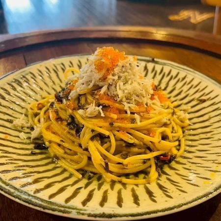 磯海苔ペペロンチーノ