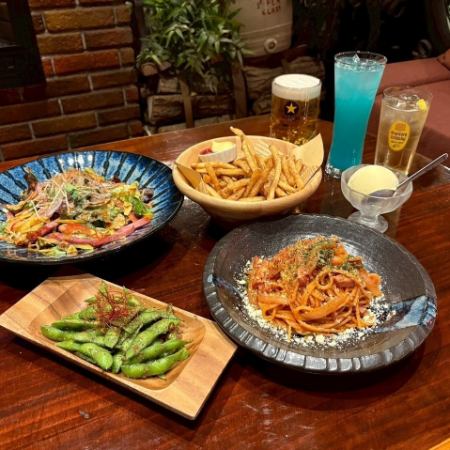 【料理5品+飲み放題2H コスパ最高 サク飲みに◎】TANAA’Sリーズナブルコース3000円(税込)