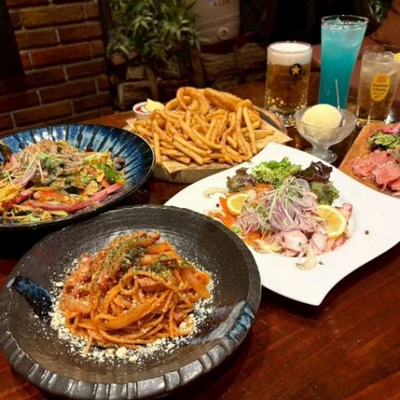 【料理6品+飲み放題3H パーティー宴会に◎】TANAA’S忘年会満足コース4500円(税込)