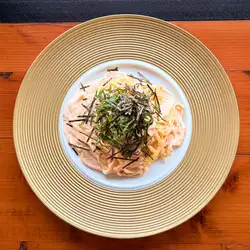 明太子と大葉のクリームパスタ