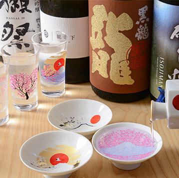 《店主厳選の日本酒とワイン》すき焼きとのペアリングをご堪能頂けるラインナップ