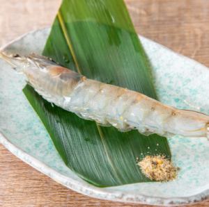 有頭海老一本焼き