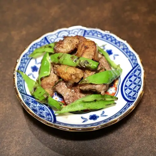仔羊もも しし唐ハーブマリネ焼き