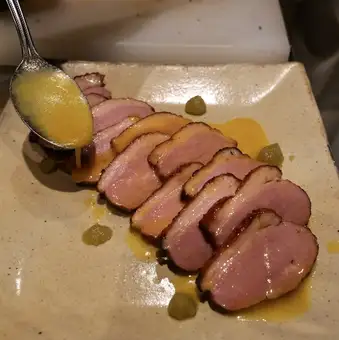 鴨の柚子胡椒オレンジソース