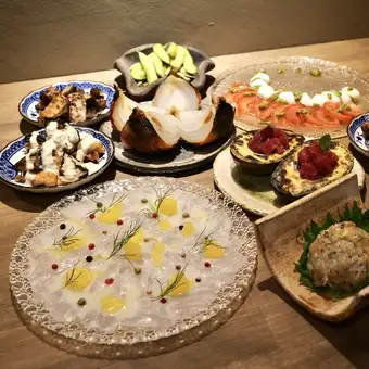 【전9품/요리만】스탠다드 코스!아보카도의 노단 구이, 카르파치오가 붙은 코스◎