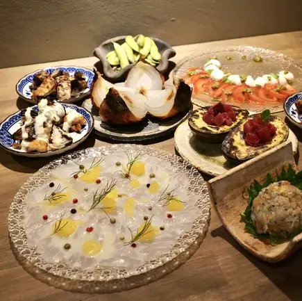 【전9품/요리만】스탠다드 코스!아보카도의 노단 구이, 카르파치오가 붙은 코스◎