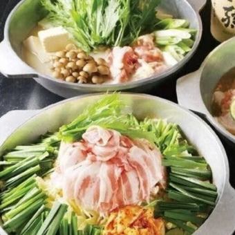 【냄비 코스】술과의 궁합도 좋은 사시미도 즐길 수 냄비로 따뜻해진다♪120분 음료 무제한 포함 4500엔(부가세 포함)