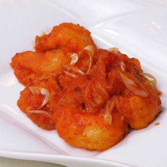 Sichuan style shrimp chili