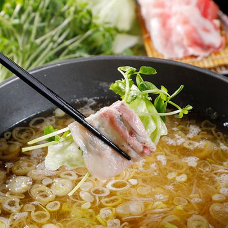 Refreshing hot pot with the scent of bonito stock ♪ [Mizore soup shabu course] 120 minutes [All-you-can-drink] 10 dishes 5,000 yen (tax included)