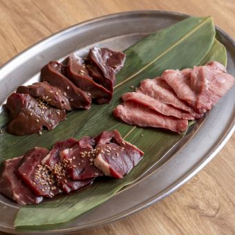 【羊刺し盛り合せ】鮮度抜群！マトン・羊レバー・羊ハツの旨味あふれる刺身全3品◆2980円(税込)