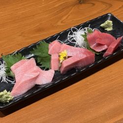 Three kinds of tuna sashimi