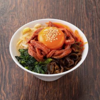 Beef tongue yukhoe bibimbap