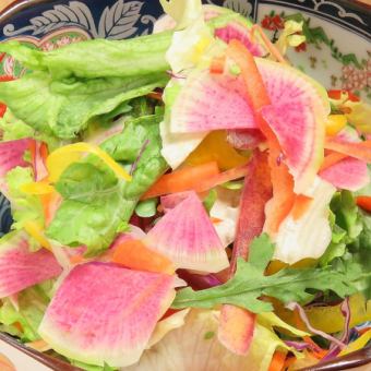 Crispy salad of colorful vegetables