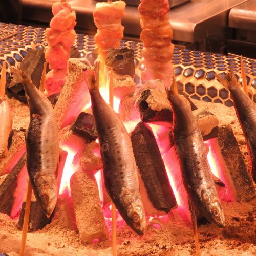 在这里您可以享受``原始烧烤''以使鱼最美味！