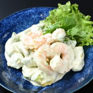 Shrimp and avocado with mayo