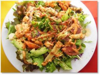 Anchovy and avocado salad