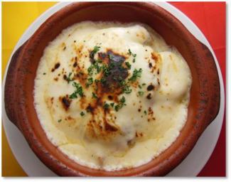 Grilled pork loin with Manchego cheese