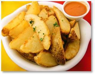 French fries with spicy sauce