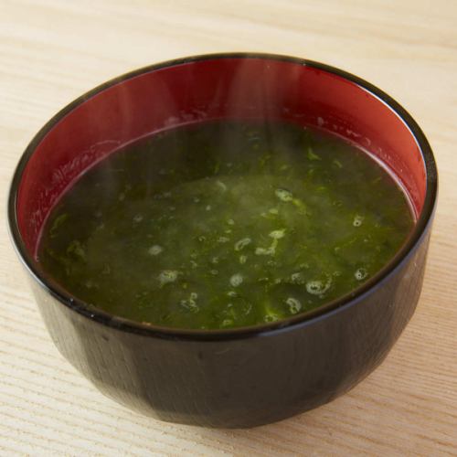Sea lettuce soup