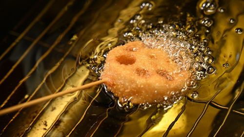 신선한 제철 생선과 꼬치 커틀릿