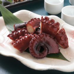 Soft boiled ground octopus