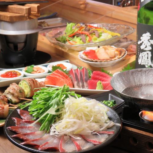 ■使用新鲜食材的肉类和海鲜robatayaki居酒屋■