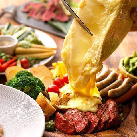 【オススメ】チーズと肉祭り♪ラクレットチーズ堪能シュラスコ&とろける肉寿司食べ放題90分2500円2H3000円