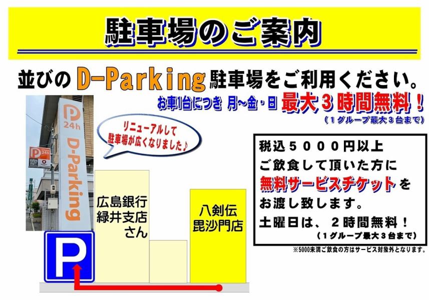 請使用平行D-Parking停車場。