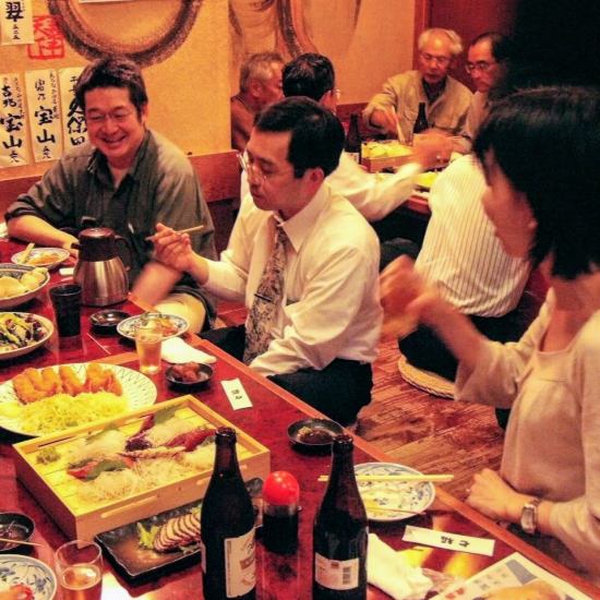 小型聚會到40人以上的大型聚會都可以在下沉式被爐的包廂舉辦♪宴會2,739日元起