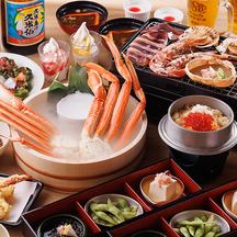 《2/2~》100分飲み放題《浜焼き×本ズワイ蟹2L×釜飯》かにざんまいの魅力を詰めた12品コース