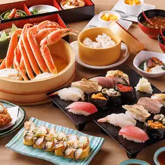 【錦夏コース】6,000円(税込6,600円)特大本ズワイ蟹２L＋鰻丼も選べる最贅沢コース！