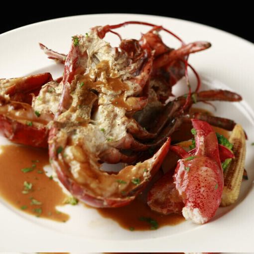 【Dinner Course D】 캐비어에 오마르 새우, A5 랭크의 흑모 와규 필레 포함 프리미엄 코스