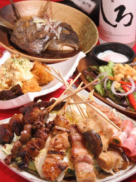 All-you-can-drink for 120 minutes including draft beer! Yakitori main course from 3,500 yen!