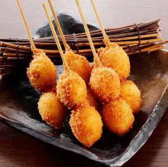 串揚げ（うずらの卵）1本
