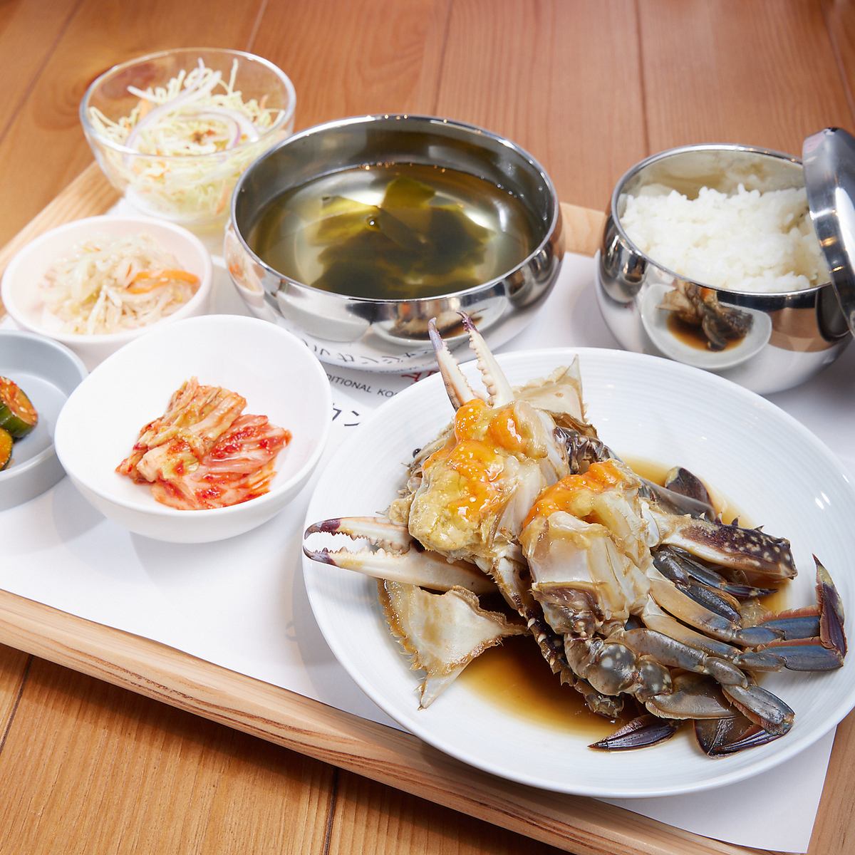 신사이바시에서 본고장 한국의 맛을 즐길 수있는 간장 게장 전문점