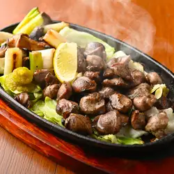 国産地鶏の砂肝炙り焼き