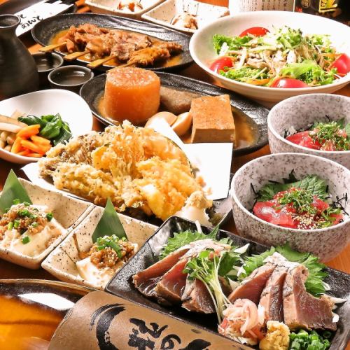 [Nikomi Kushiya Ando/Standard Plan ◎] 7 dishes including seared marinated mackerel and stewed skewers/2 hours all-you-can-drink included 4,000 yen