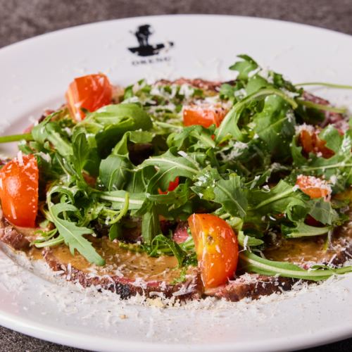 Matsusaka beef round tagliata with balsamic dressing