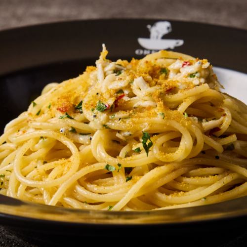 Peperoncino with Italian dried mullet roe and whitebait