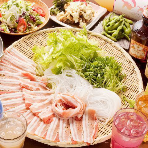 令和記念！大人気の選べる8種の2層しゃぶしゃぶ＋サイド食べ放題11種＋逸品4品　120分☆