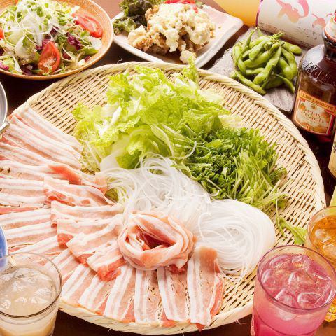 令和記念!大人気の選べる8種の2層しゃぶしゃぶ+サイド食べ放題11種+逸品4品 120分☆