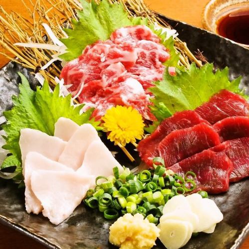 馬刺し３種盛り