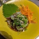 牛タンと帆立のわさびユッケ